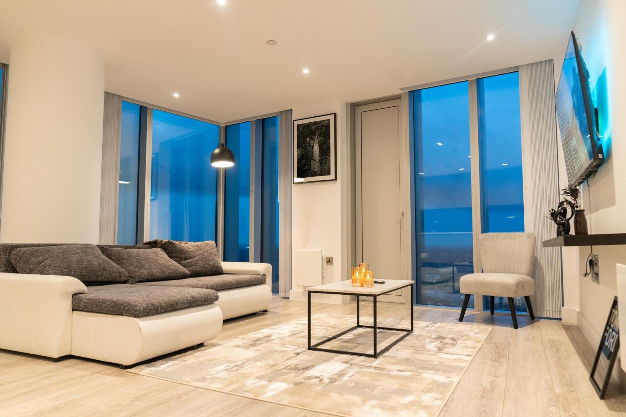 Luxury 2 Bed Penthouse With Stunning Views In Manchester City Centre Eksteriør bilde